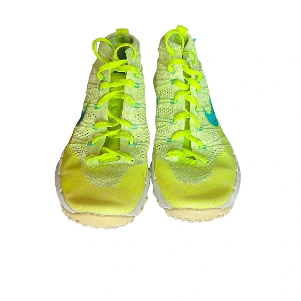 Nike Flyknit Chukka Spikeless Golf Shoes Volt Blue 819006-700 Womens Sz 9‎